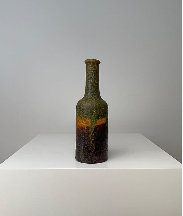Vintage Glazed Stoneware Bottle/Vase