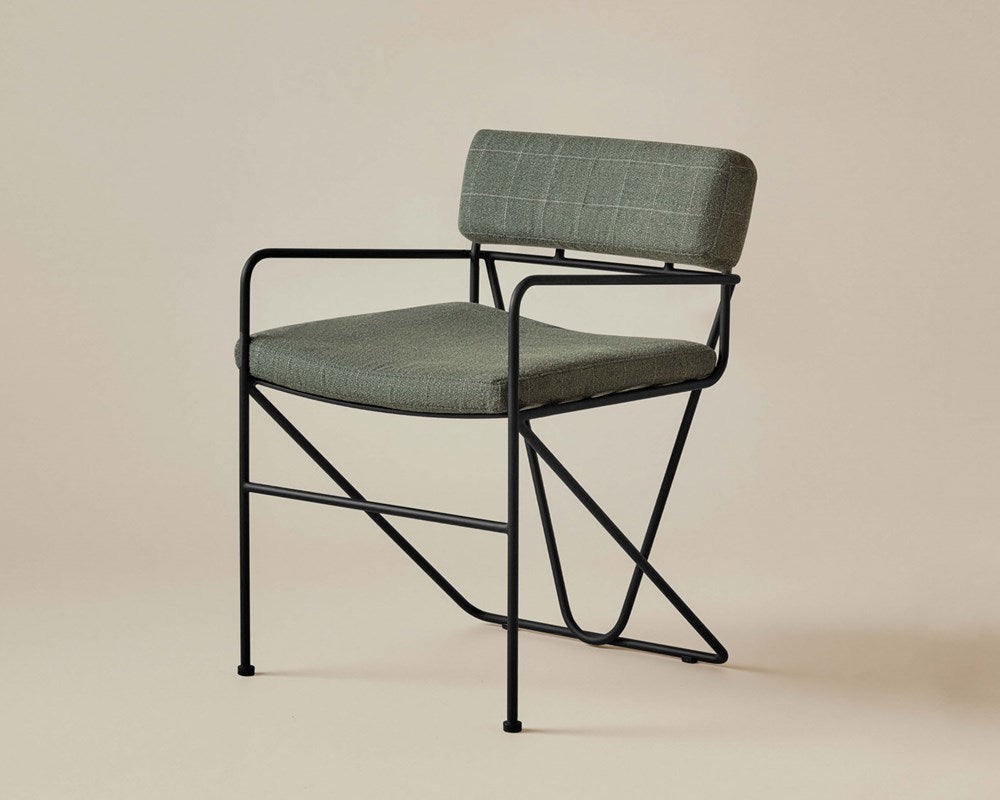 Hinterland Dining Chair - Black / Hemlock Grid