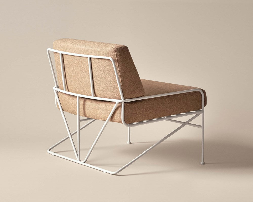 Hinterland Lounge Chair - White / Desert Sand