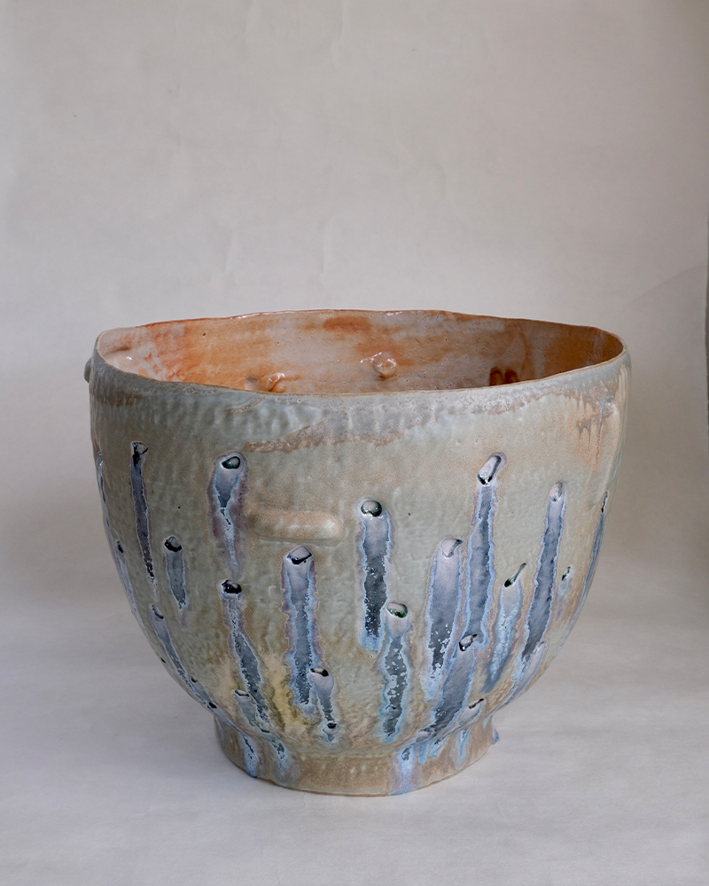 River Glass Tsubo Vessel