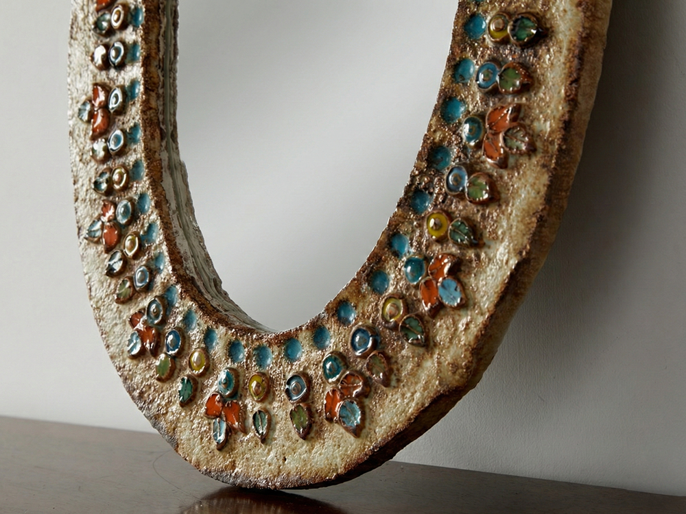 French Ceramic Mirror