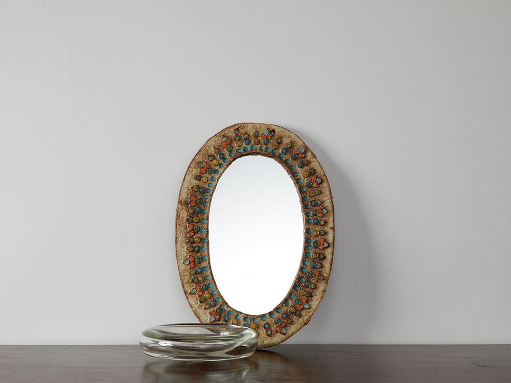 French Ceramic Mirror