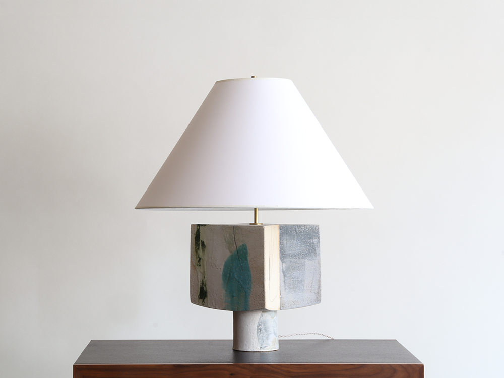 Notched Tall Brutalist Table Lamp