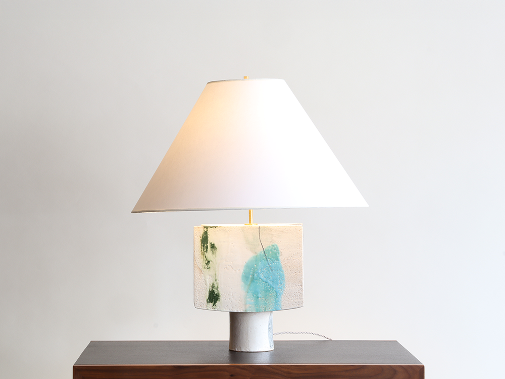 Notched Tall Brutalist Table Lamp