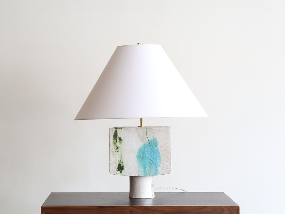 Notched Tall Brutalist Table Lamp