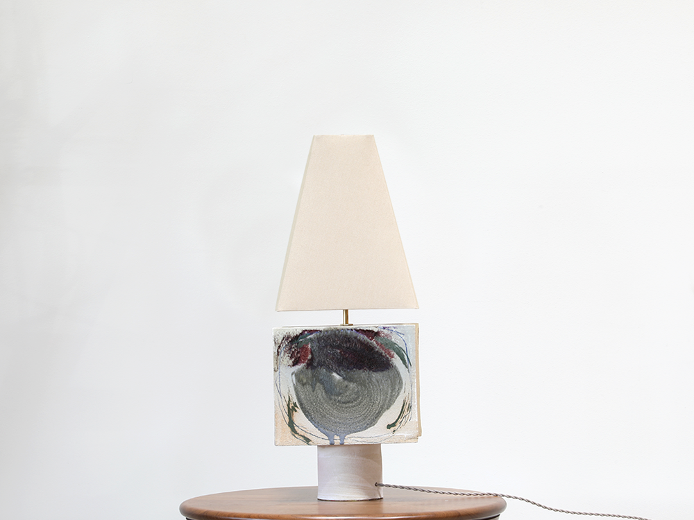 Notched Tall Brutalist Table Lamp