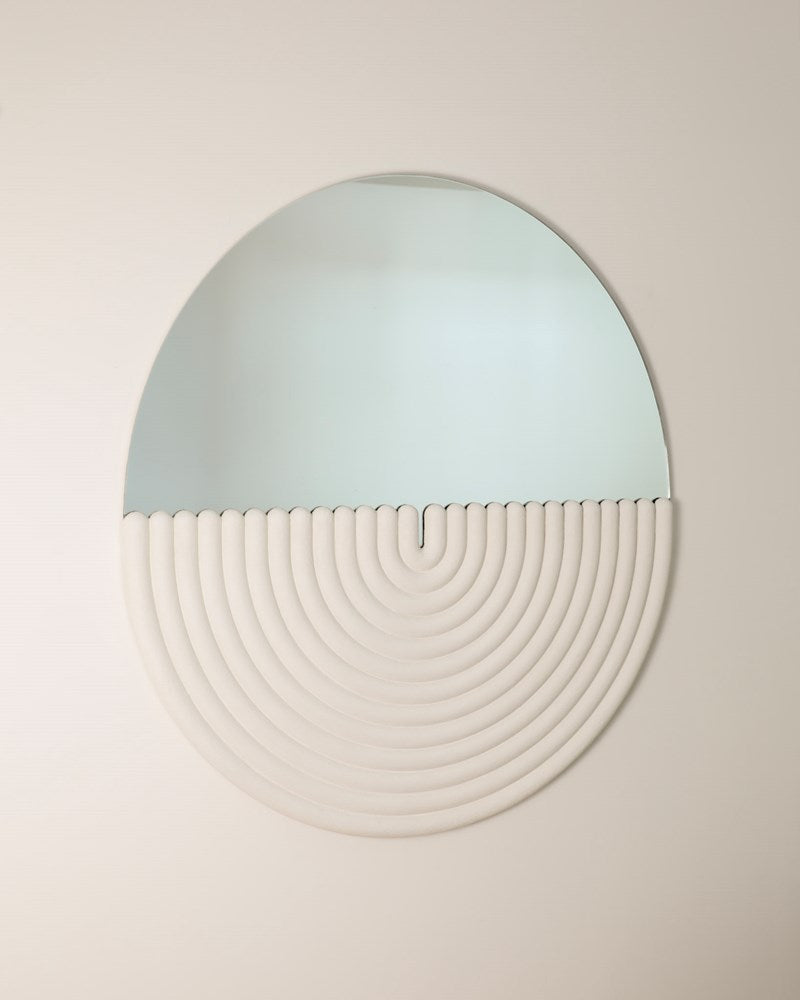 Oval Fluted Arch Mirror