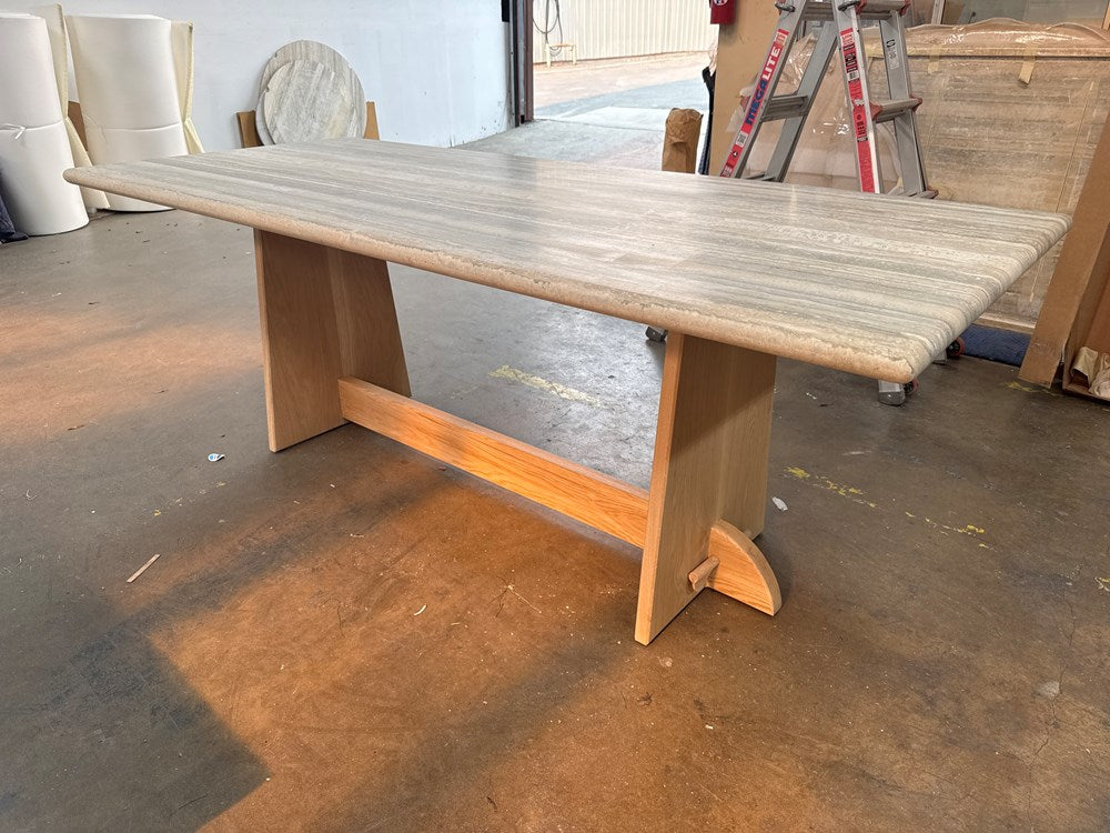 Ojai Dining Table 84" w/ Stone Top