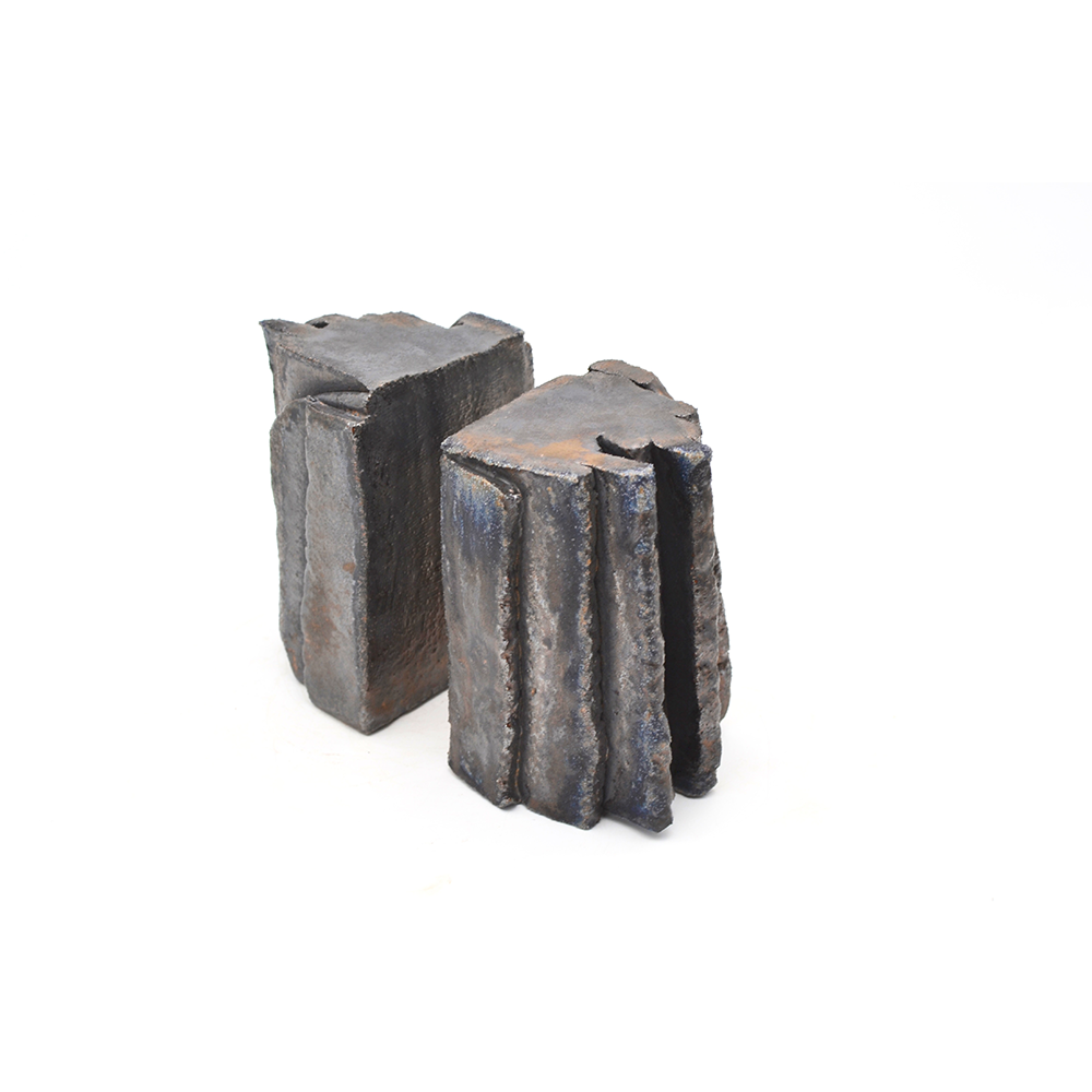Stacked Bookends (Blue/Bronze)