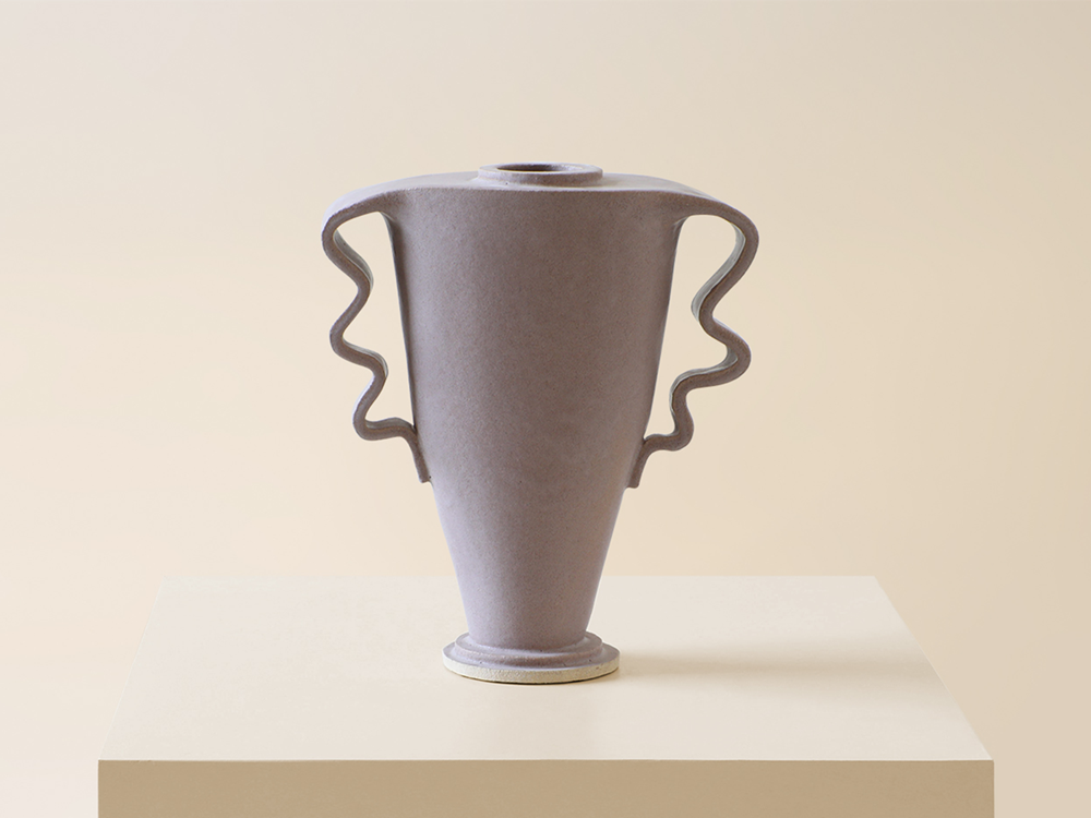 Mauve Wedge Vase