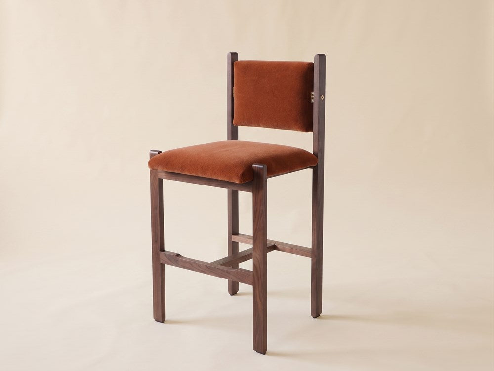 Morro Armless Barstool w/ Upholstered Seat