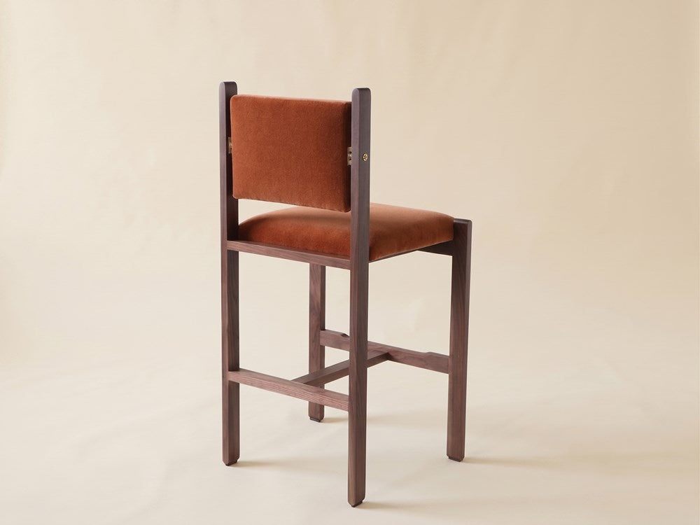 Morro Armless Barstool w/ Upholstered Seat
