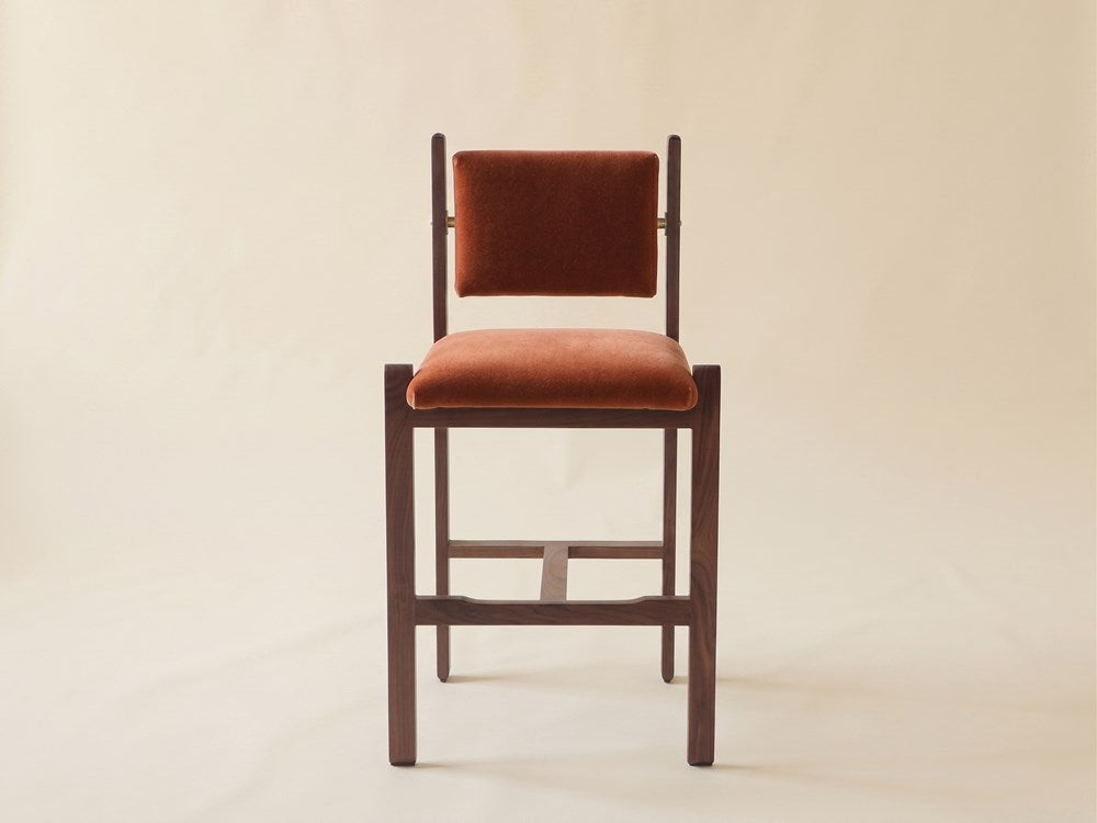 Morro Armless Barstool w/ Upholstered Seat