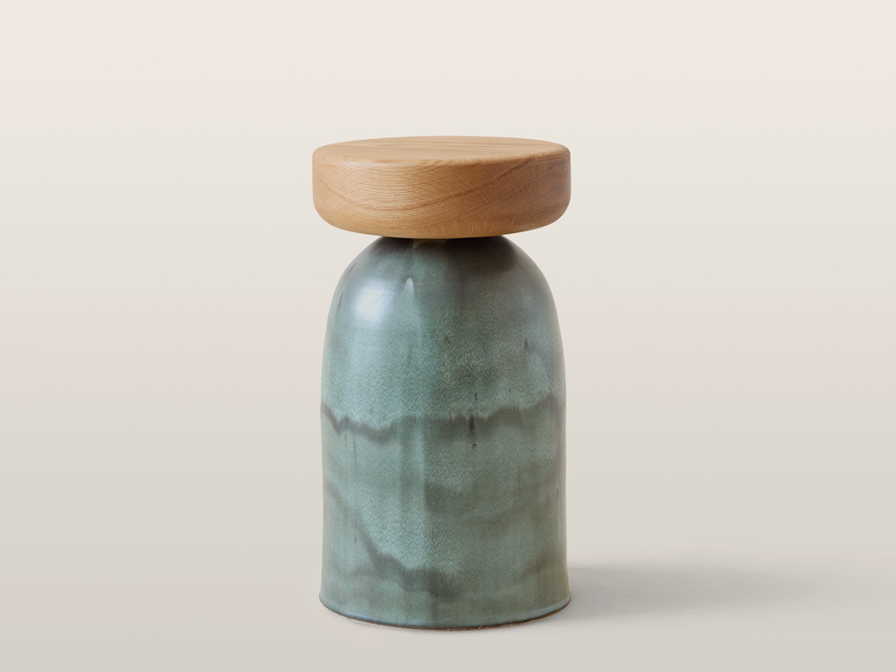 Rubini Side Table w/ Oak Top