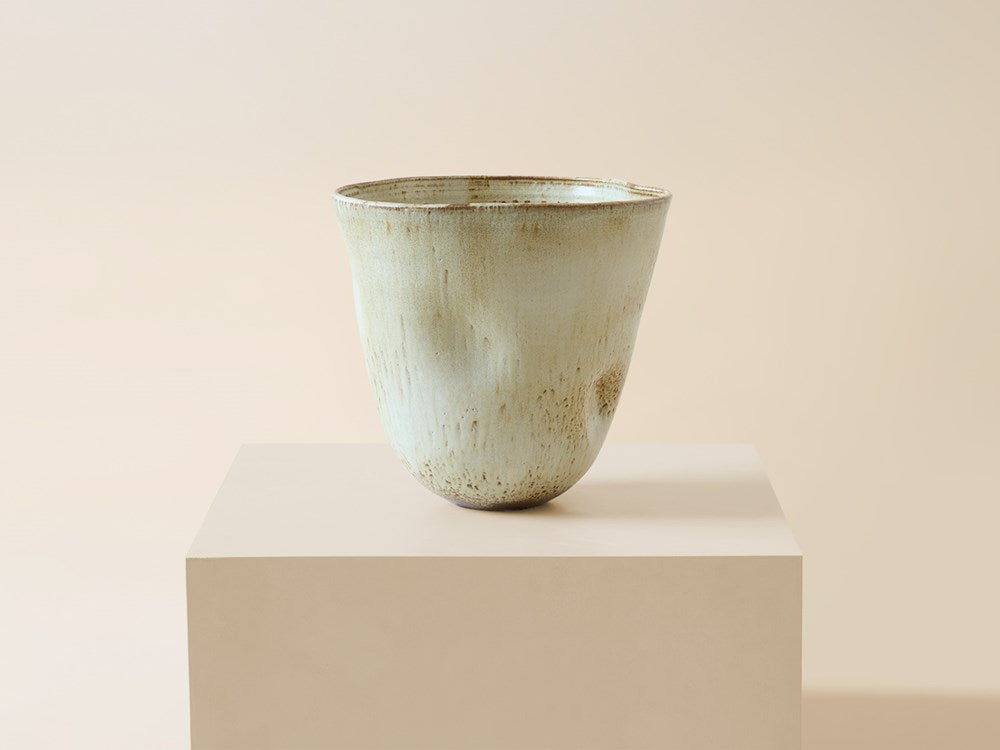 Decorative Vessel in Dappled Cream