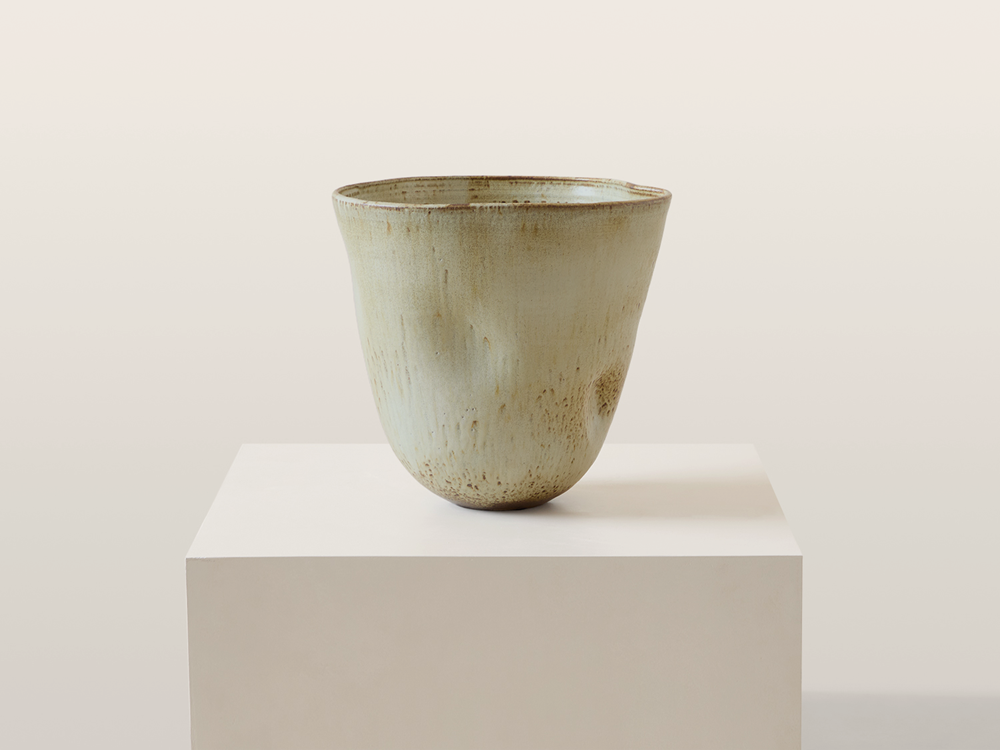 Decorative Vessel in Dappled Cream