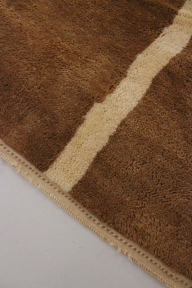 Single Stripe Hand Knotted Wool Rug