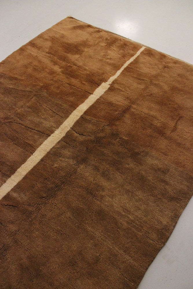 Single Stripe Hand Knotted Wool Rug