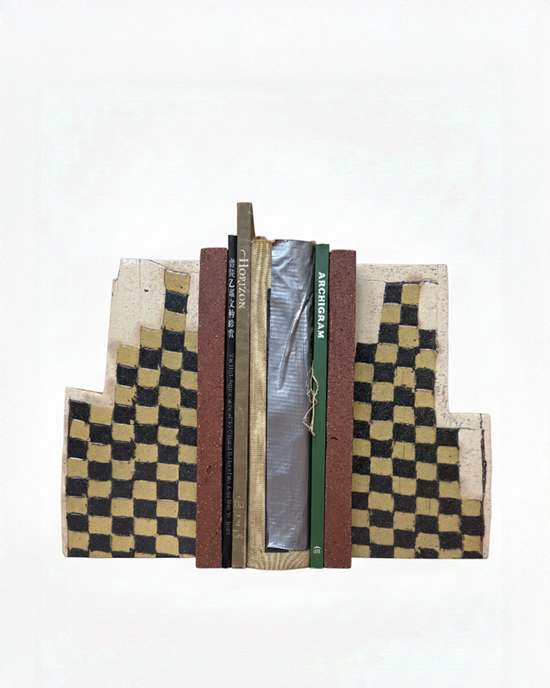 Checkerboard Composition Bookends 1