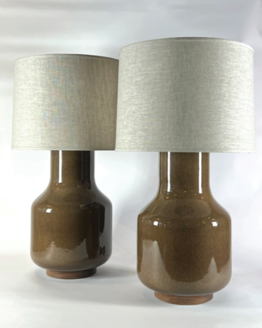 Simone table lamp in Satin Brass