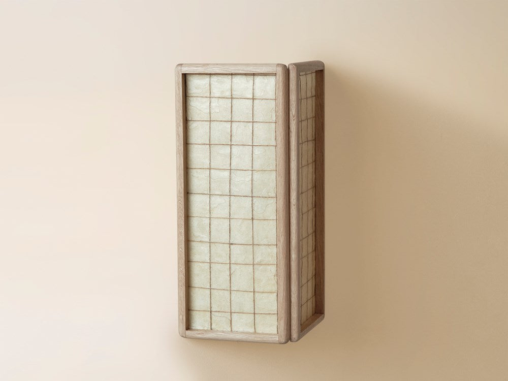 Tall String Sconce - Clear Oak