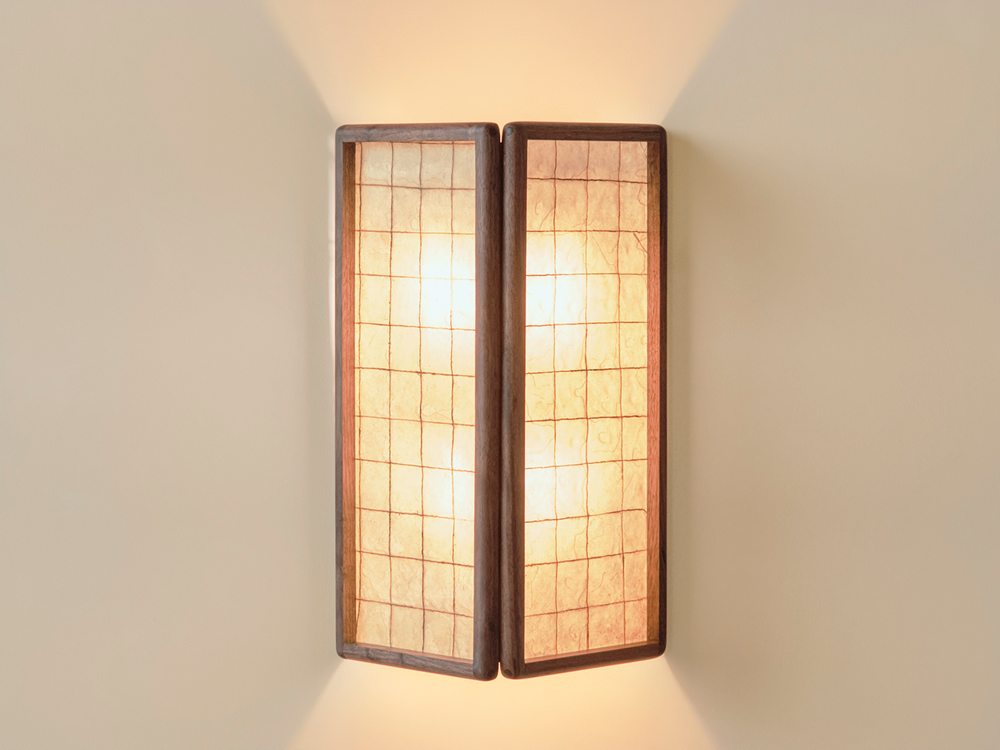 Tall String Sconce - Walnut