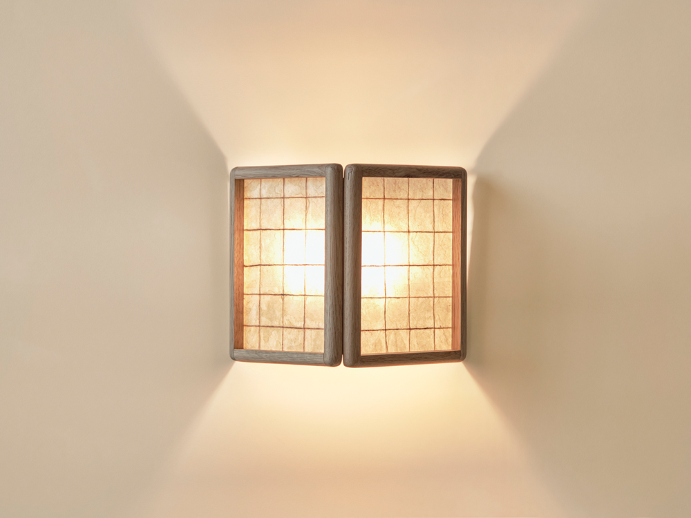 Small String Sconce - Clear Oak