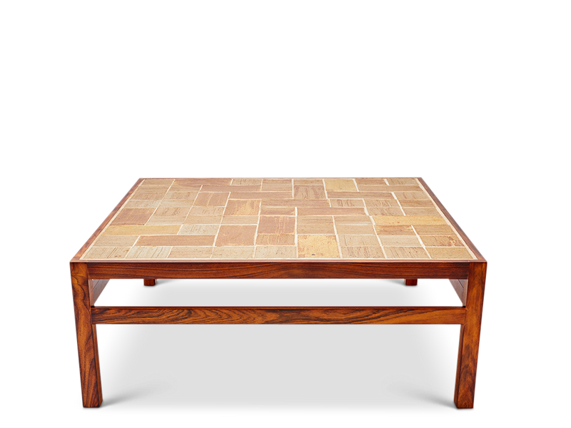 Stoneware & Rosewood Coffee Table by Tue Poulsen