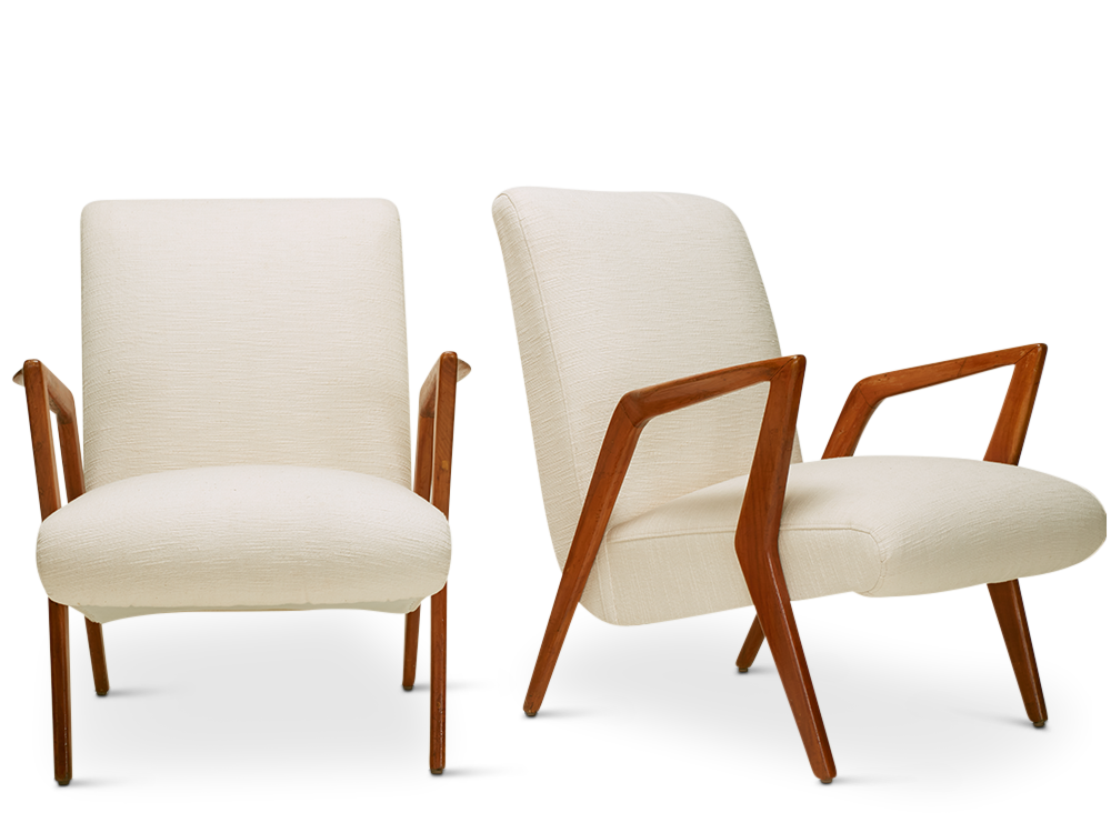 Pair of Armchairs by Luigi Scremin