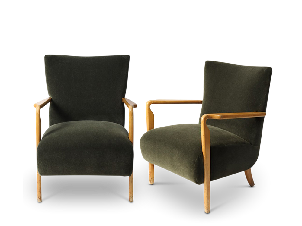 Pair of Lounge Chairs by Cassina