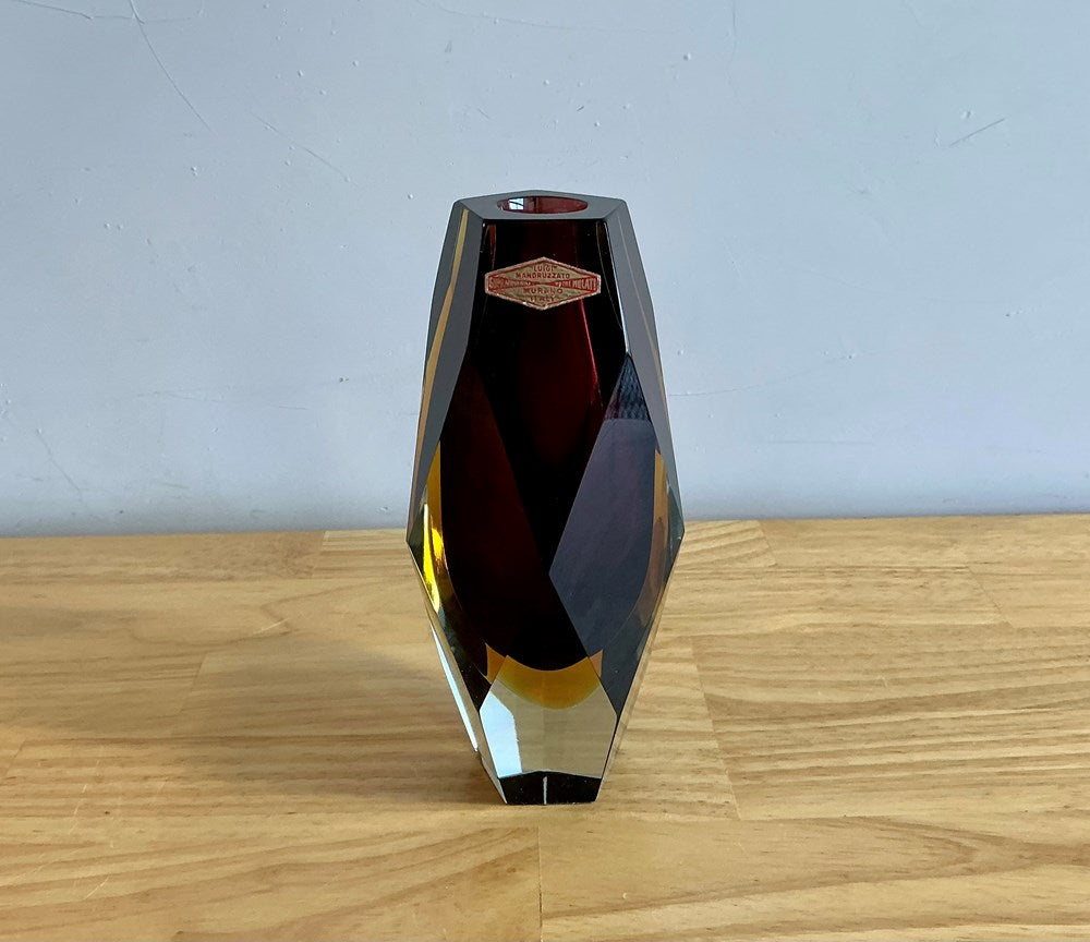 Murano Glass Vase by Mandruzzato