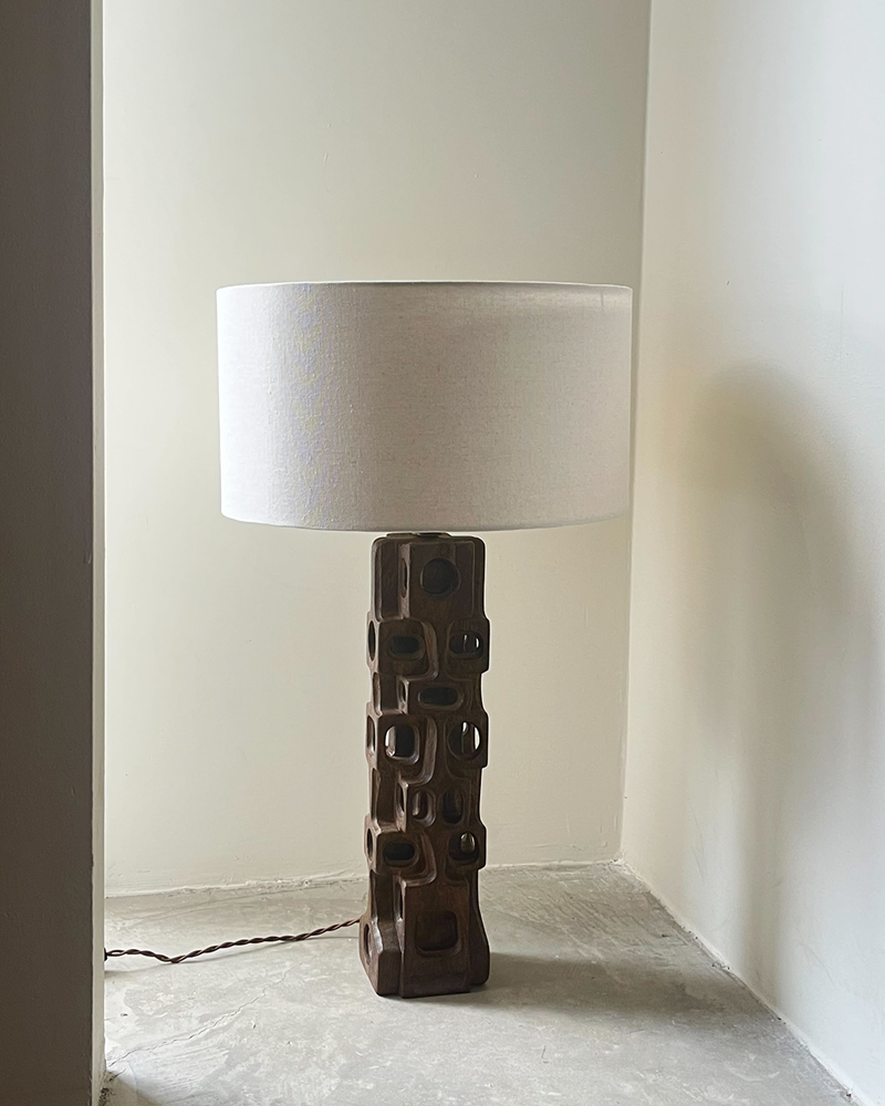Sculpted Table Lamp by Gianni Pinna