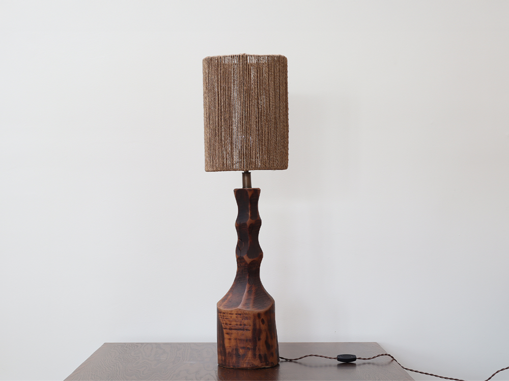Carved Wood Dutch Table Lamp