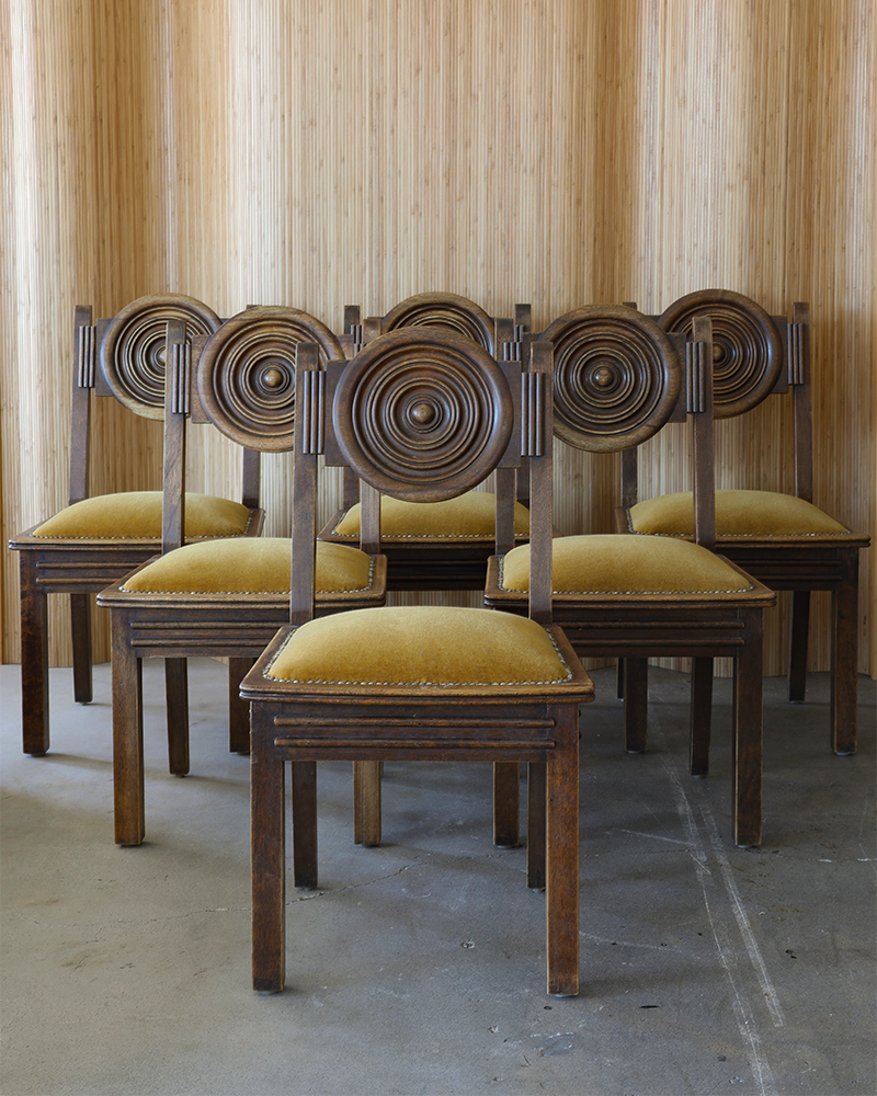 Art Deco Dining Chairs by Charles Dudouyt