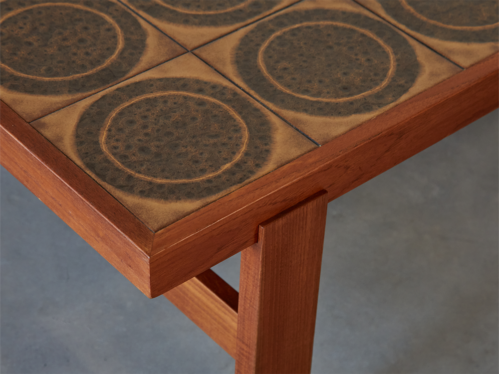 Danish Teak and Ceramic Coffee Table