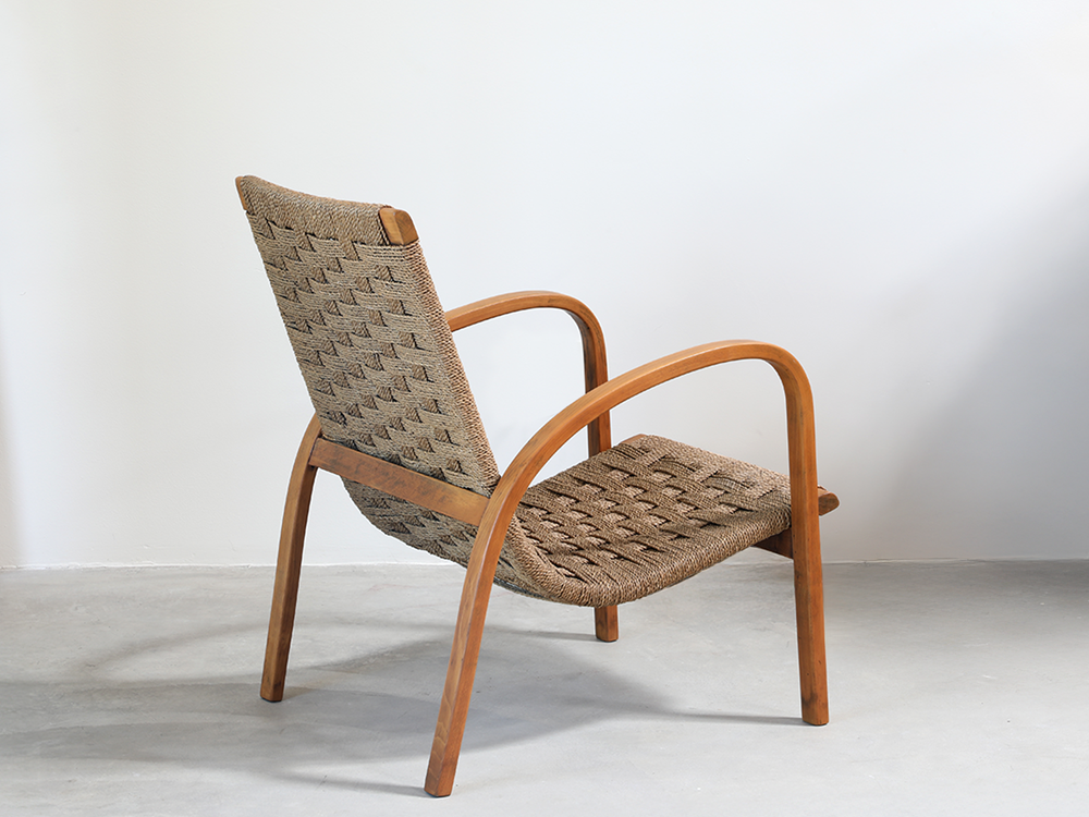 Italian Rope and Bent Wood Armchair