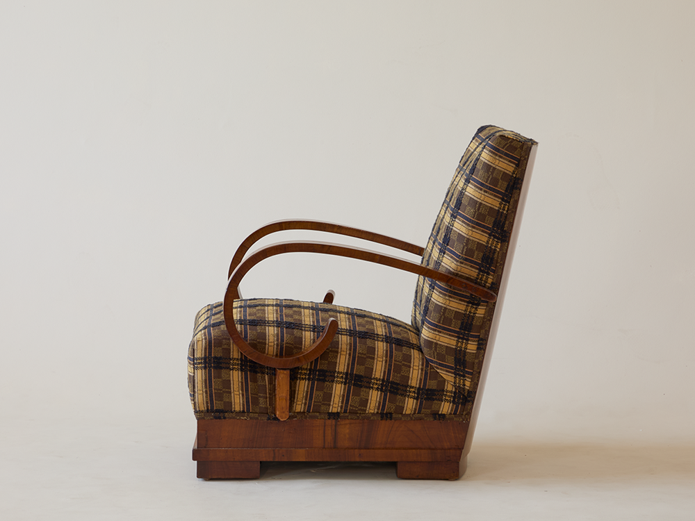 Pair of Italian Art Deco Lounge Chairs