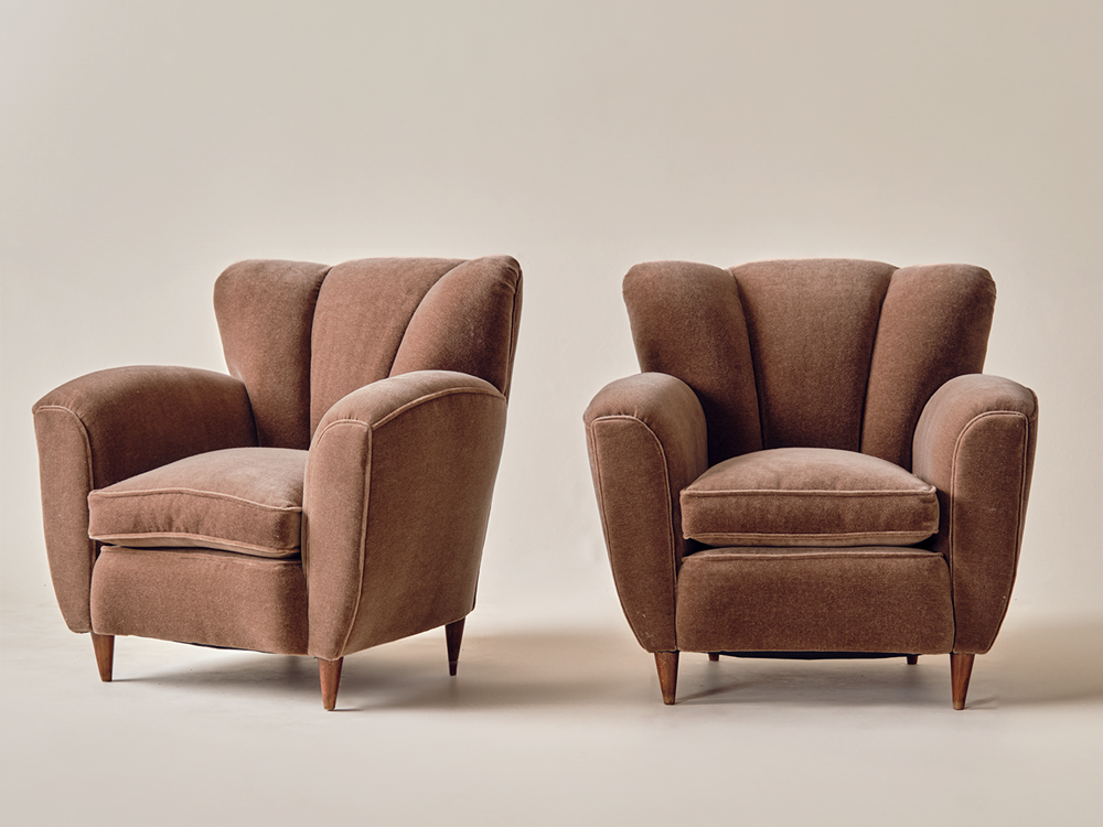 Pair of Italian Lounge Chairs c1940s