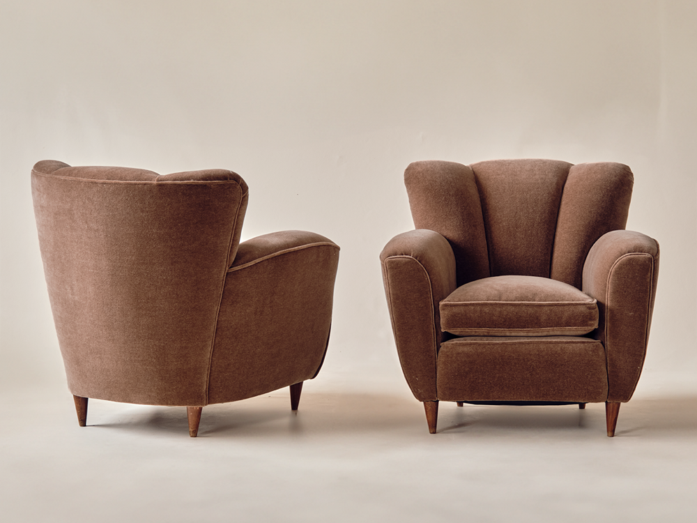 Pair of Italian Lounge Chairs c1940s