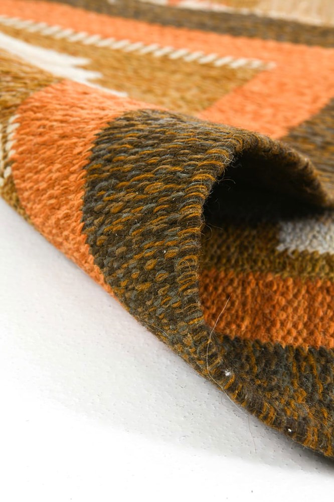 Ingegard Silow Swedish Rollakan Wool Rug c1960s