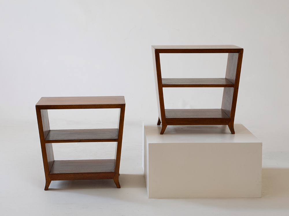 Pair of Gio Ponti Side Tables in Walnut, Italy c1950s