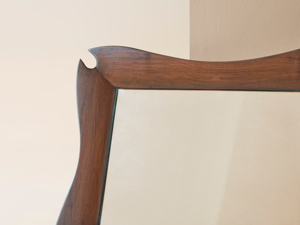 Paolo Buffa Mirrors in Carved Walnut, Italy c1950s