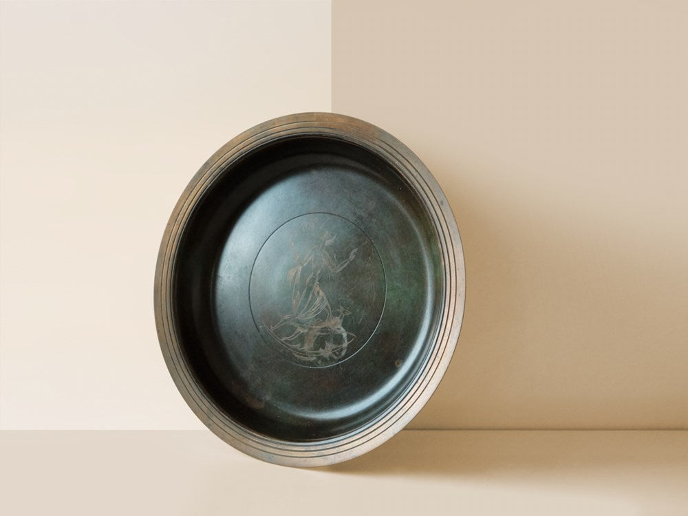 Large Danish Bronze Dish