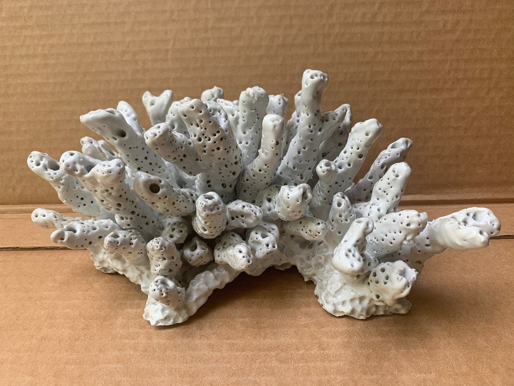 White Classic Long Coral Sculpture