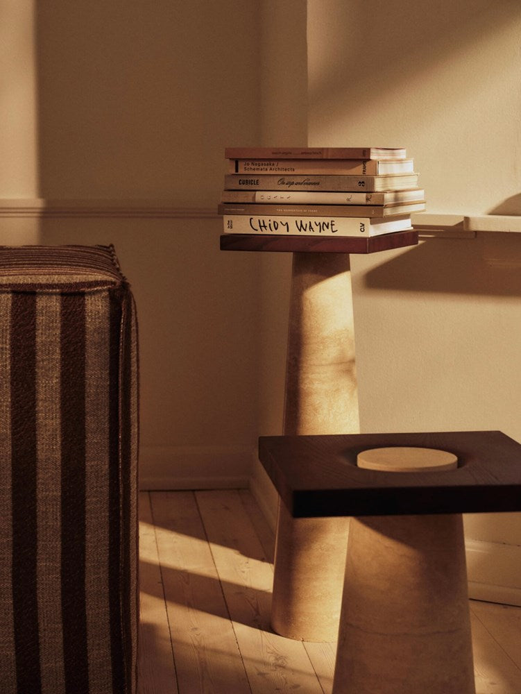 Grova Side Table in Travertine