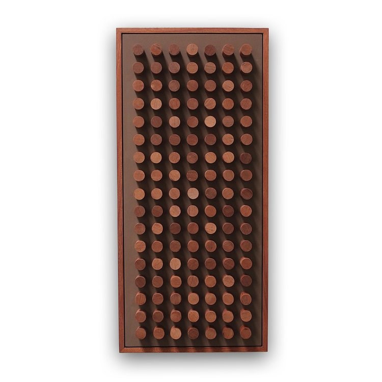 Mahogany Peg Work Wall Sculpture