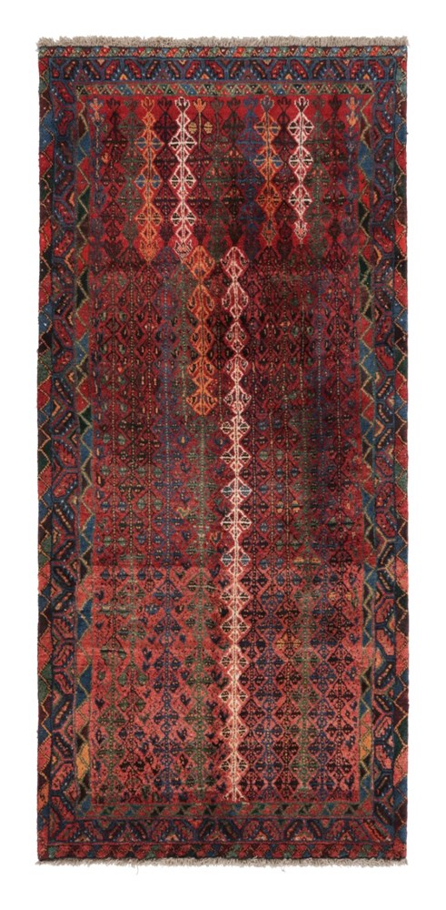 Vintage Persian Qashqai Tribal Runner Rug