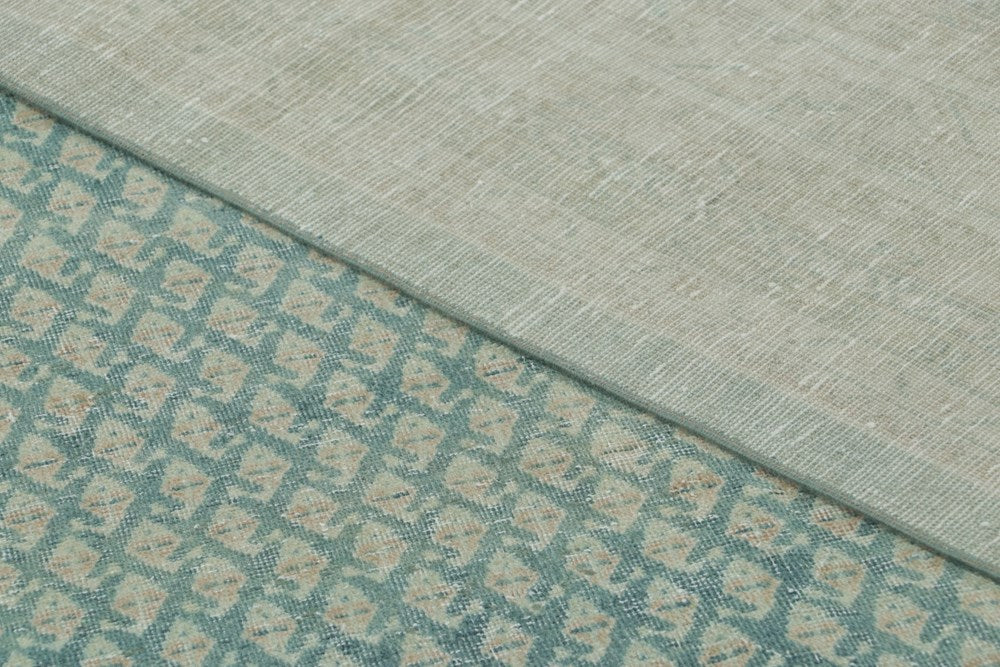 Antique Distressed Saraband Rug w/ Paisley Pattern