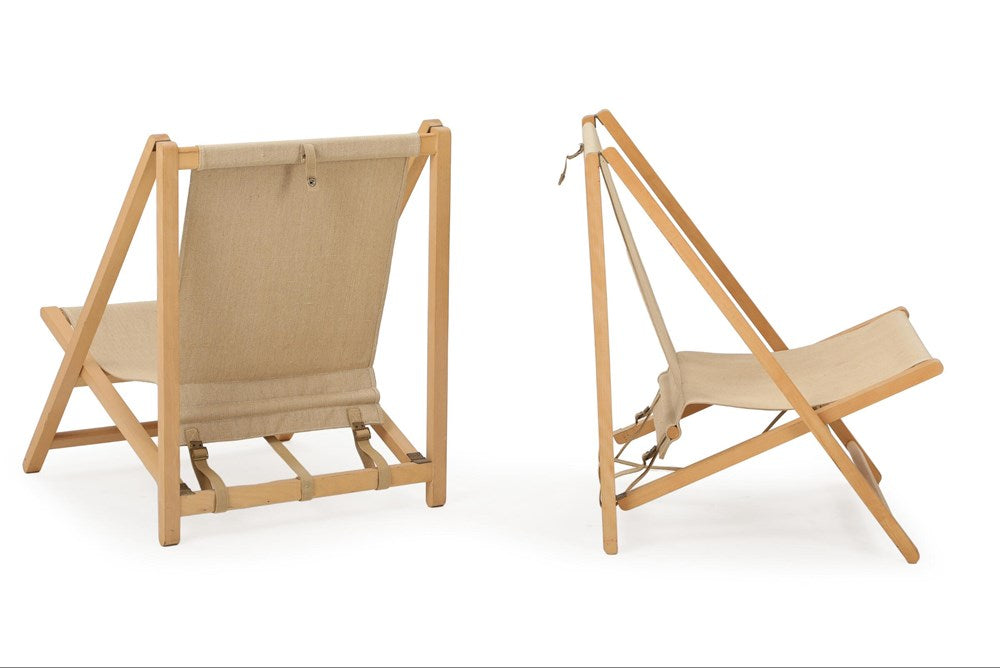 Beech Folding Chair by Claus Boertmann