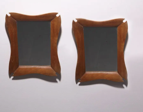 Paolo Buffa Mirrors in Carved Walnut, Italy c1950s